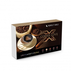 PERFECT NAILS ilgalaikio gelinio lakavimo nagų lakų rinkinys su penkiomis spalvomis LAQ X COFFEE LOVE COLLECTION 5x8 ml