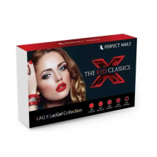 PERFECT NAILS long-lasting gel nail polish set with five colors LAQ X THE RED CLASSICS COLLECTION 5x8 ml