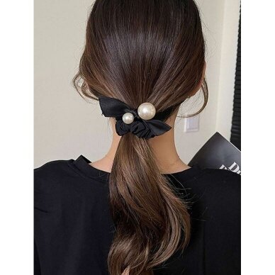 Pearl and Ribbon hair tie, 1 pc. 2