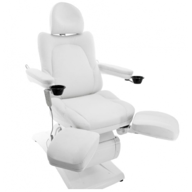 Profesionali elektrinė podologinė kėdė- lova-gultas pedikiūro procedūroms AZZURRO 870S PEDI, baltas (3 MOTORAI) 2