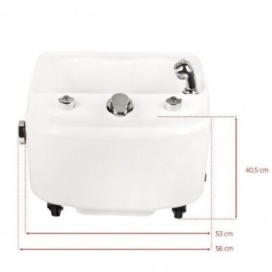 Professional pedicure bath with connected drain and hydromassage function A023 8
