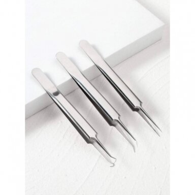 Set of cosmetic tweezers for removing acne and blackheads, 3 pcs. Set of cosmetic tweezers for removing acne and blackheads, 3 pcs.
