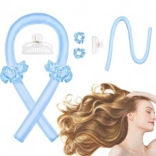 Hair curler-roller, blue