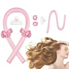 Plaukų garbanojimo suktukas-volelis, šviesiai rožinis