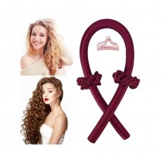 Hair curler-roller, burgundy color