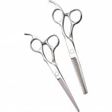 Ножницы для стрижки и подпиливания волос с фиксированным кольцом для пальца ERGONOMIC 6, для левшей