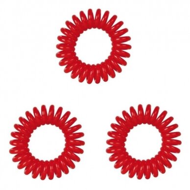 Plaukų gumytės raudonos Fox Spring Hair Ring 3 vnt