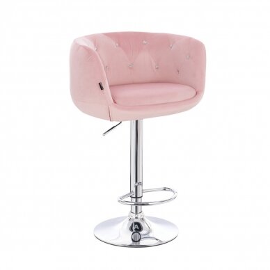 Professional make-up chair for beauty salons HR333CW, pink velor