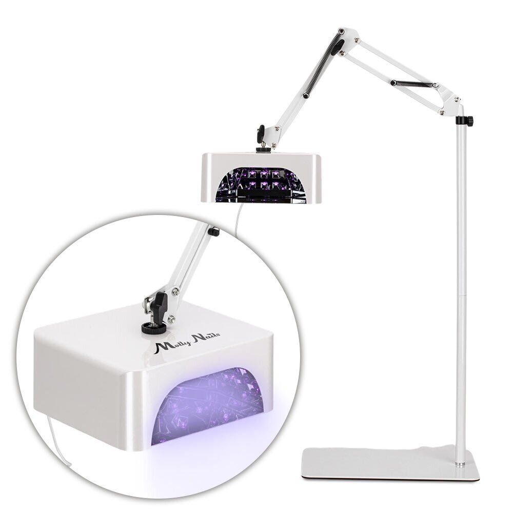 Profesionali UV/LED nagų lempa manikiūrui ir pedikiūrui V10, baltos spalvos (belaidė) Profesionali UV/LED nagų lempa manikiūrui ir pedikiūrui V10, baltos spalvos (belaidė)