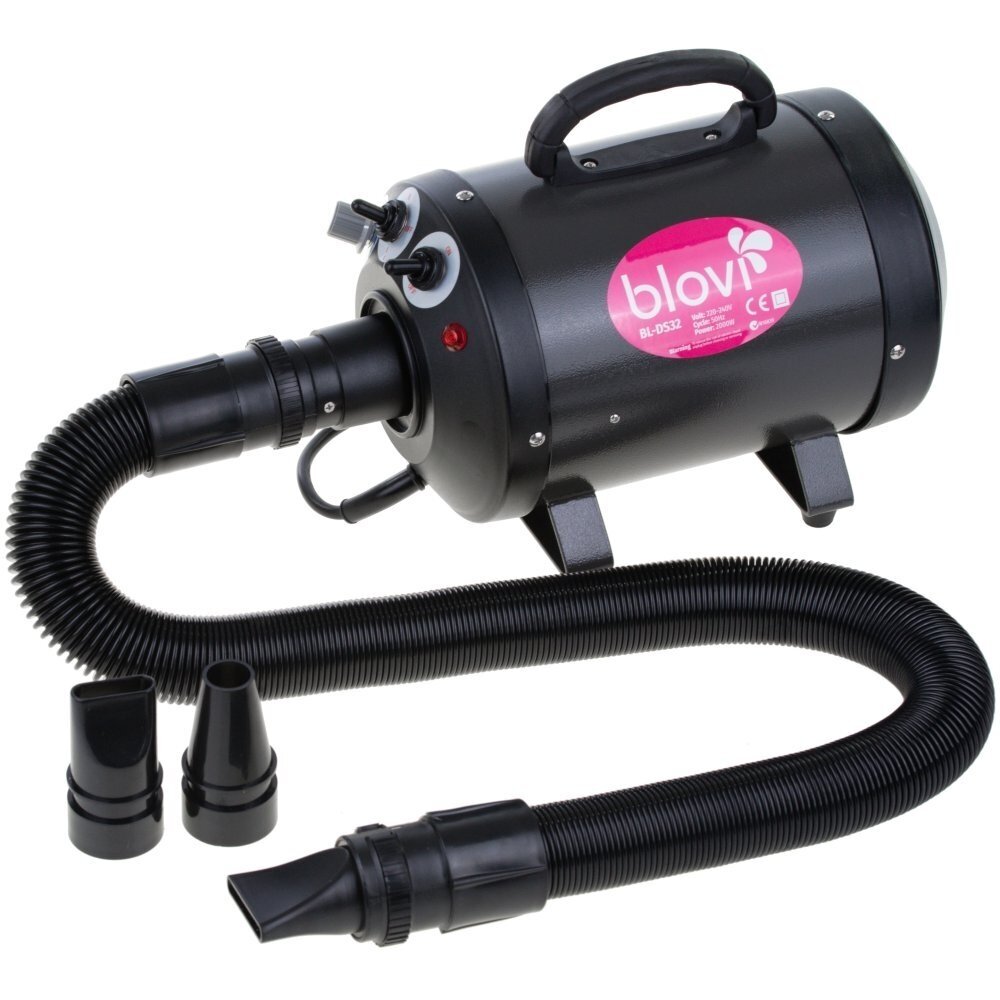 Профессиональный фен для сушки шерсти собак Blovi Beep Black Blaster 2000W с плавным потоком воздуха и двухступенчатой регулировкой тепла, 60л/с 5 Профессиональный фен для сушки шерсти собак Blovi Beep Black Blaster 2000W с плавным потоком воздуха и двухступенчатой регулировкой тепла, 60л/с 5