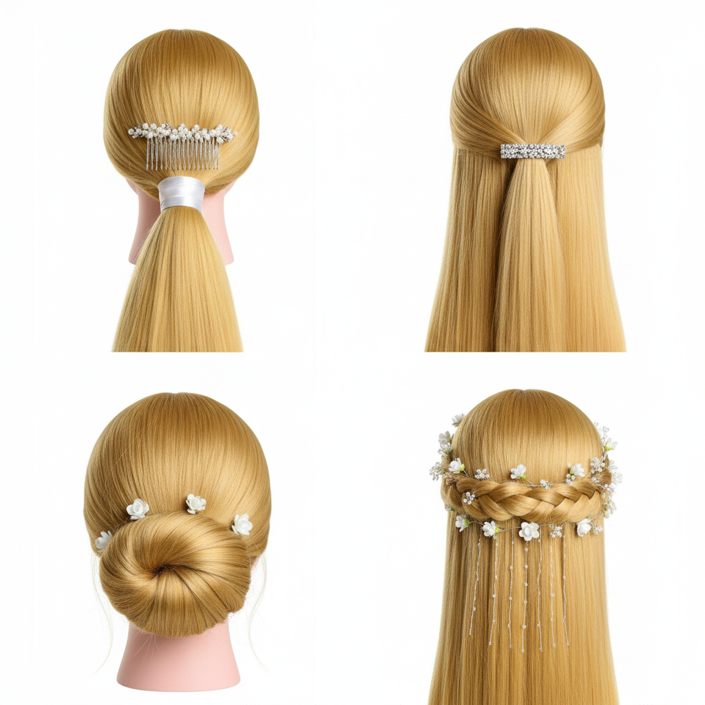 Profesionali galva mokymams IZA BLOND 60cm, terminiai plaukai 1 Profesionali galva mokymams IZA BLOND 60cm, terminiai plaukai 1