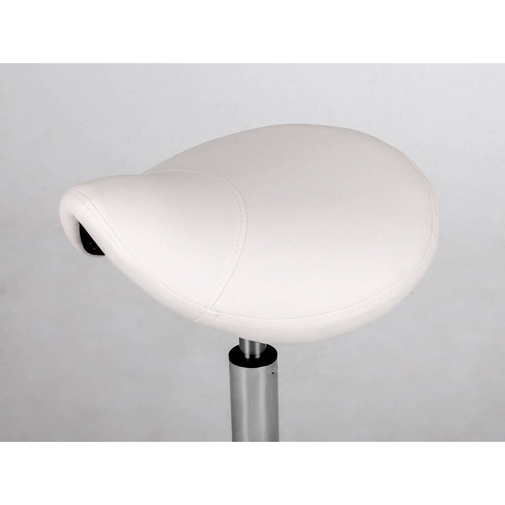 Professional master's chair - saddle for beauticians LOFI COMFYBASE K515, white color 1