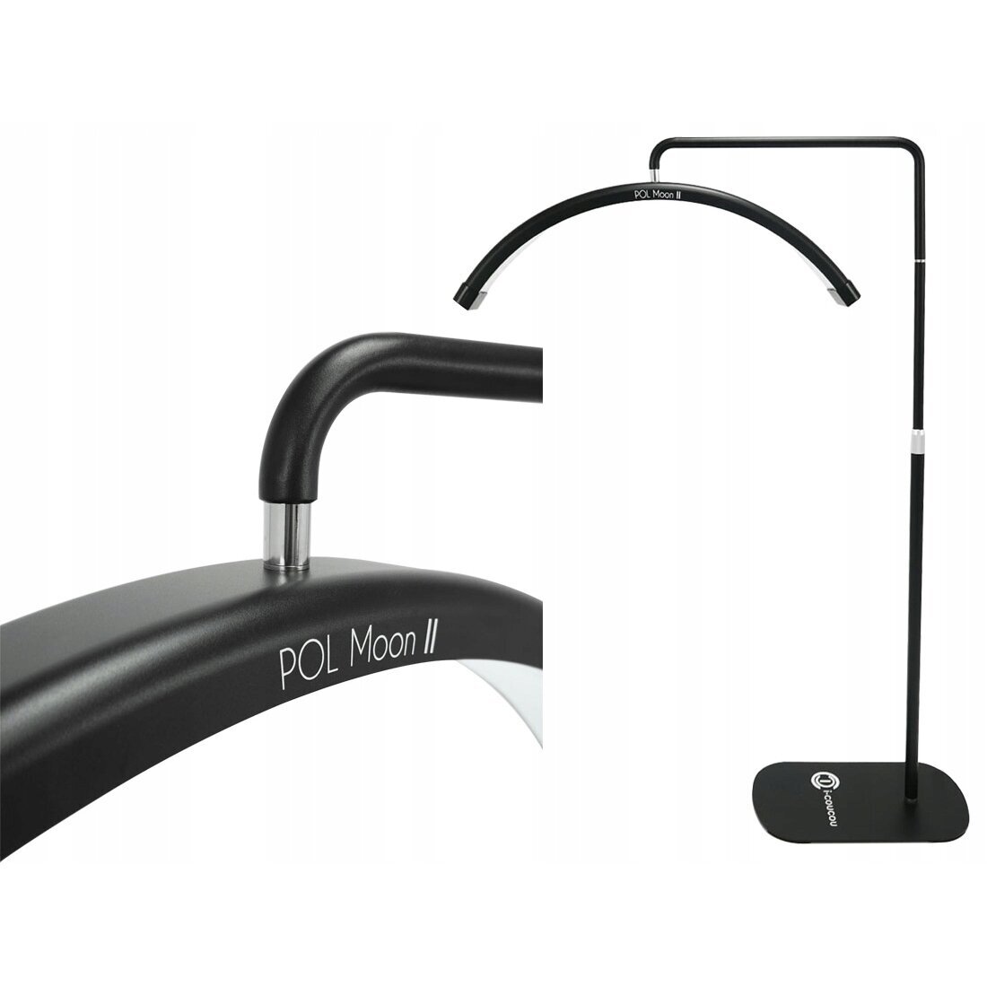 Professional make-up and eyelash lamp for beauticians and beauty salons POL MOON II, black color 1 Professional make-up and eyelash lamp for beauticians and beauty salons POL MOON II, black color 1