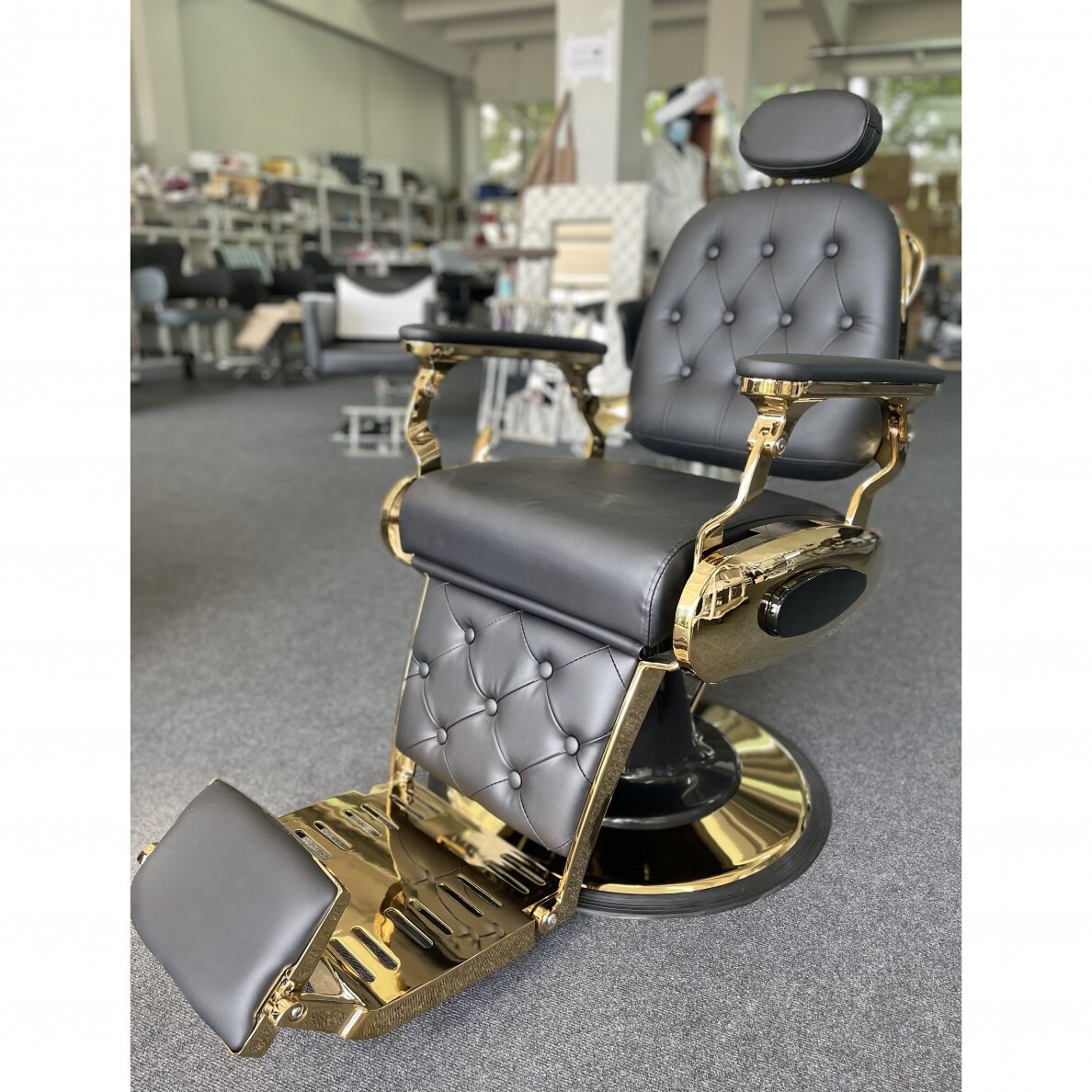 Professional barbers and beauty salons haircut chair GABBIANO FRANSESCO, black color 6 Professional barbers and beauty salons haircut chair GABBIANO FRANSESCO, black color 6