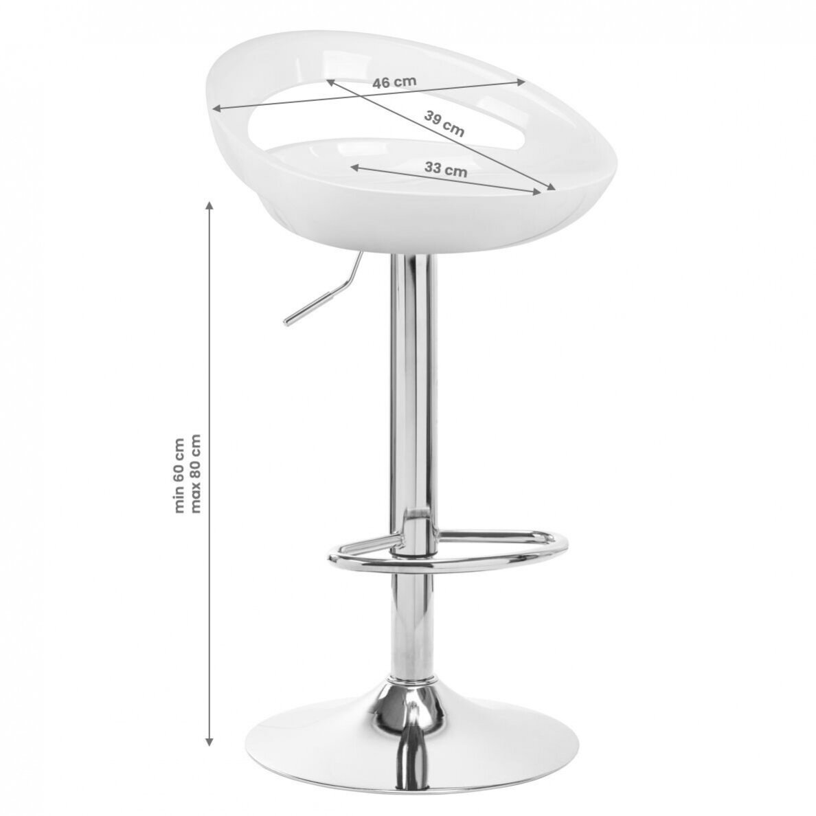 Professional chair for make-up specialists QS-B01, white color 5 Professional chair for make-up specialists QS-B01, white color 5