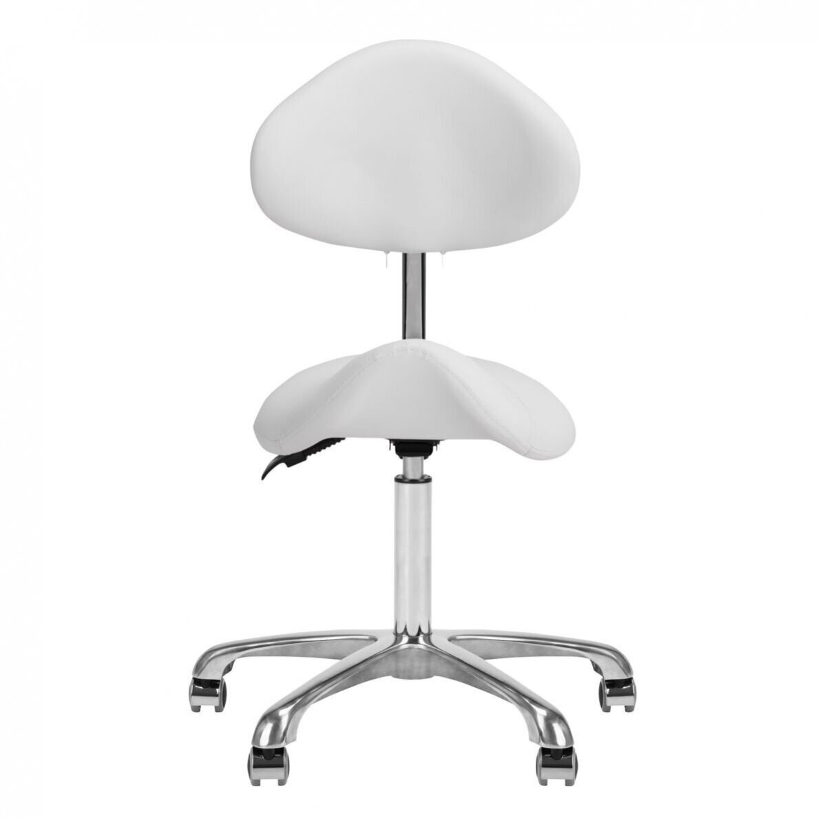 GIOVANNI CLASSIC 1004 profesionali meistro kėdė-balnas kosmetologams, baltos spalvos 7