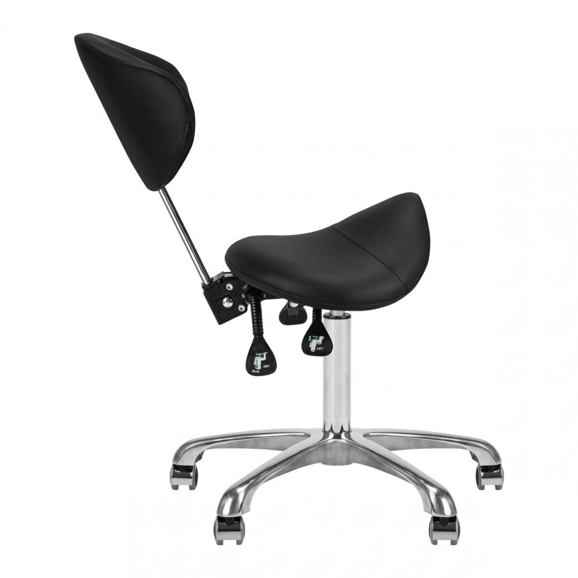 GIOVANNI CLASSIC 1004 profesionali meistro kėdė-balnas kosmetologams, juodos spalvos 4 GIOVANNI CLASSIC 1004 profesionali meistro kėdė-balnas kosmetologams, juodos spalvos 4