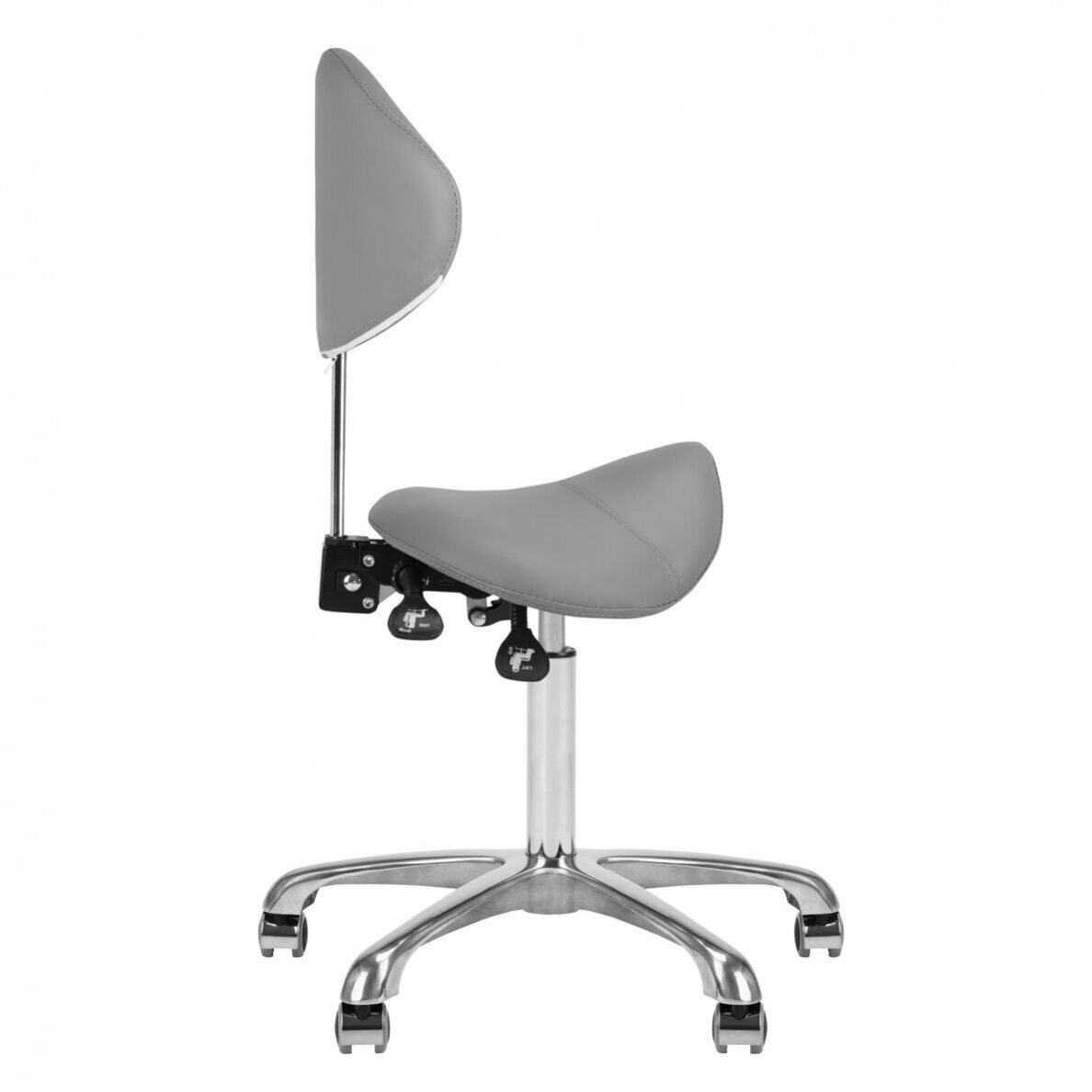 GIOVANNI CLASSIC 1004 professional master's chair-saddle for beauticians, grey color 7 GIOVANNI CLASSIC 1004 professional master's chair-saddle for beauticians, grey color 7