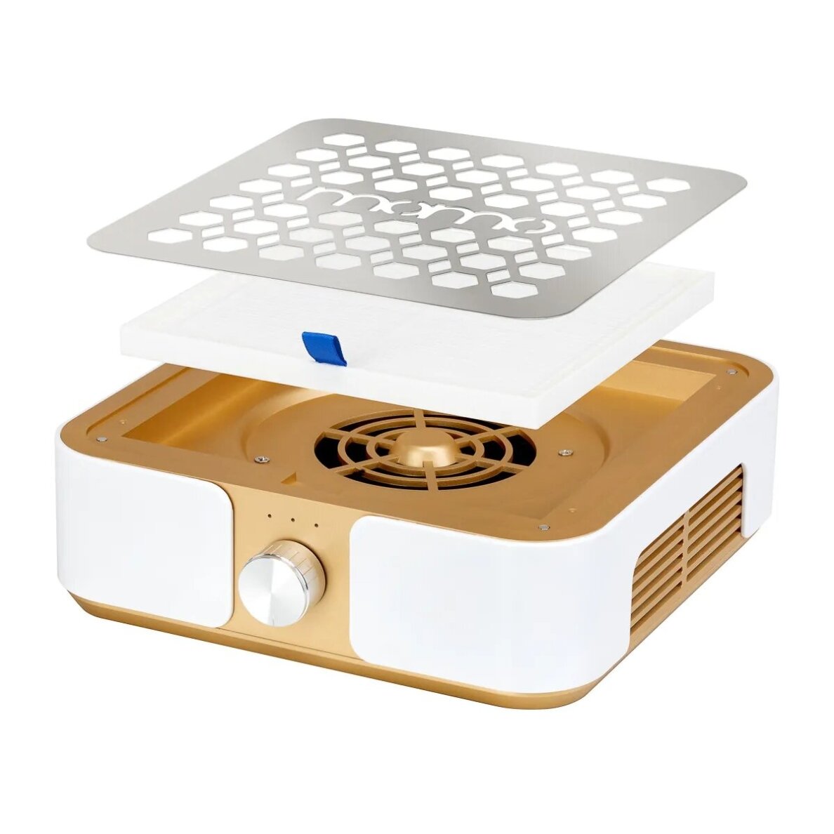 Professional dust collector for manicure MOMO P30 60W (white-gold color) 1 Professional dust collector for manicure MOMO P30 60W (white-gold color) 1