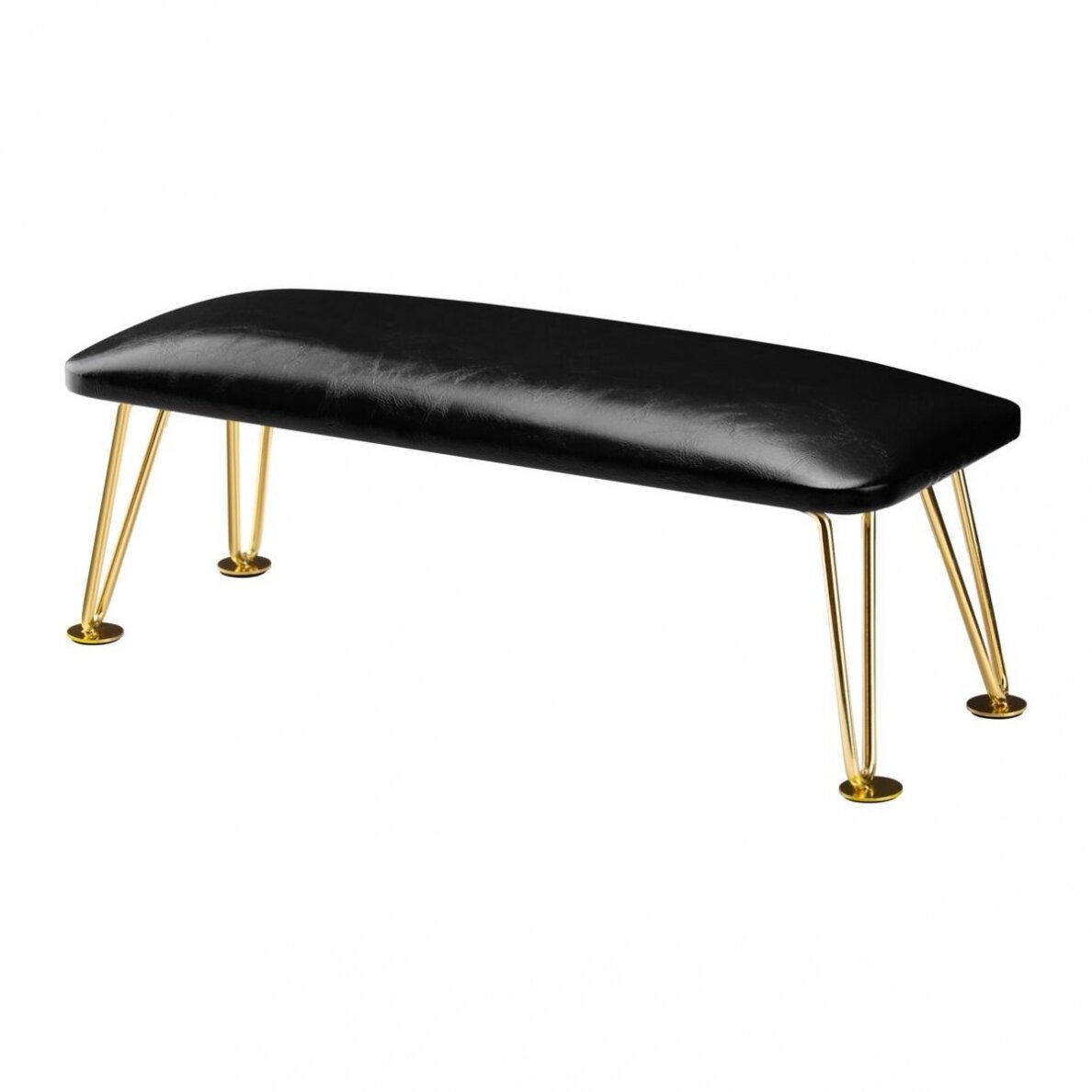 Professional armrest for manicure 6M, black/gold color