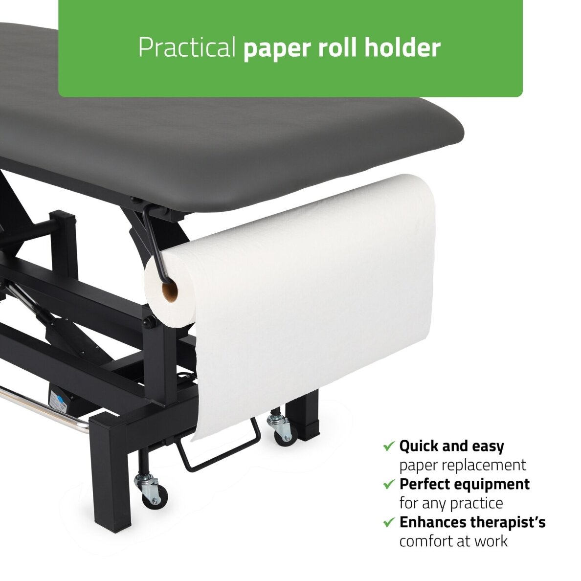 Professional massage and physiotherapy table-bed with foot control mechanism FORTIS 2 ERGO, gray 6 Professional massage and physiotherapy table-bed with foot control mechanism FORTIS 2 ERGO, gray 6