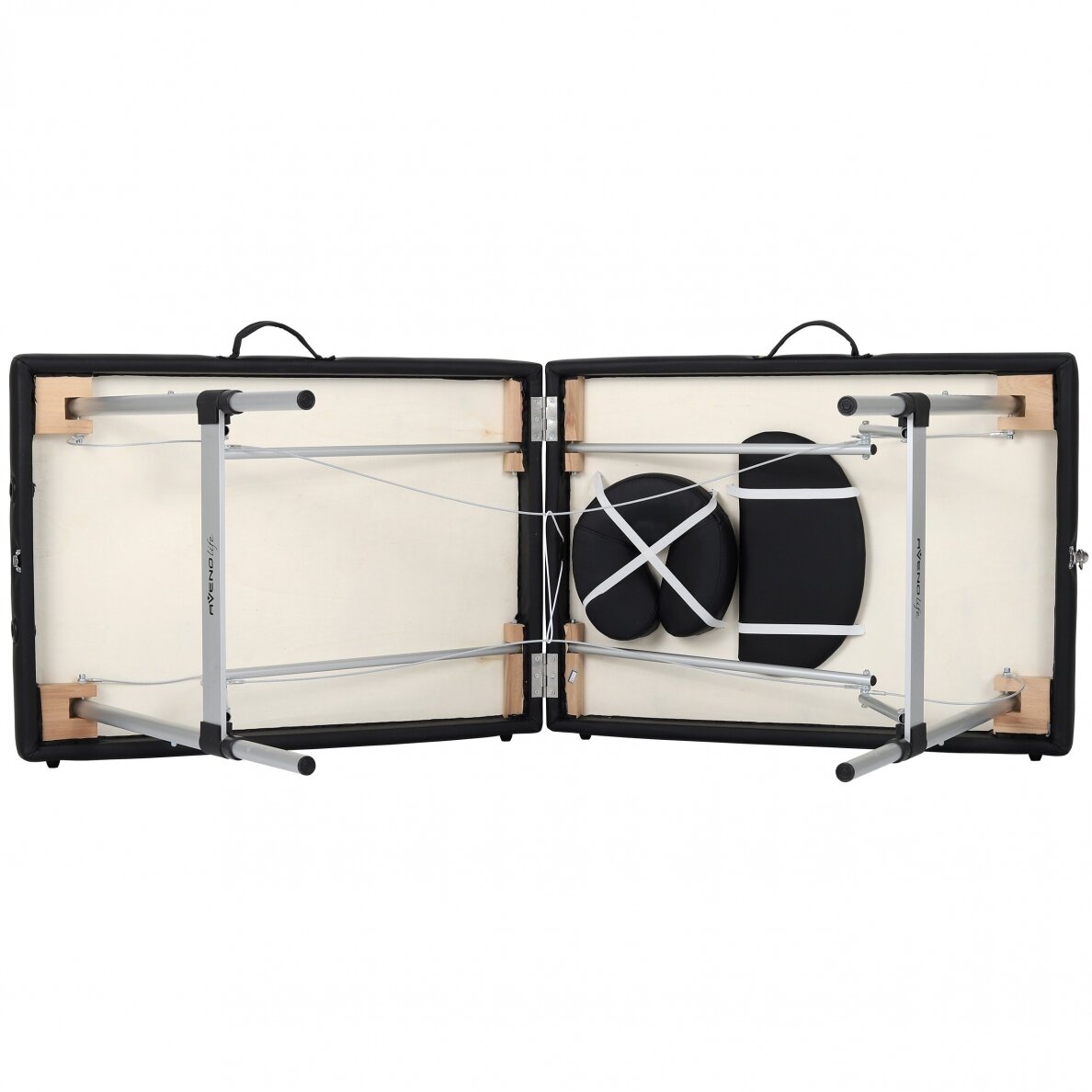Profesionalus sulankstomas masažo stalas NINA COMFY BASE K515 BLACK, juodos spalvos 4 Profesionalus sulankstomas masažo stalas NINA COMFY BASE K515 BLACK, juodos spalvos 4
