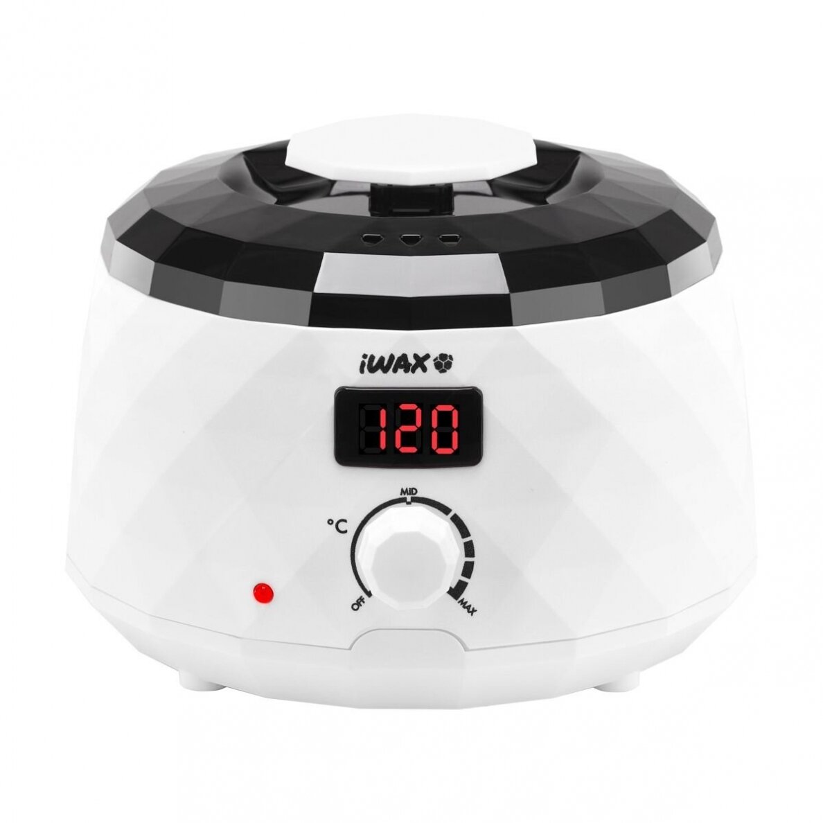 Профессиональный нагреватель воска для банок и гранул iWAX DIAMOND TECH 400ML 100W, цвет белый Профессиональный нагреватель воска для банок и гранул iWAX DIAMOND TECH 400ML 100W, цвет белый