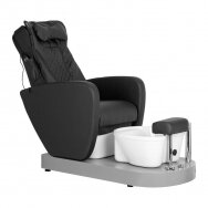 Professional electric podiatry chair for pedicure procedures with massage function AZZURRO 016C, black color