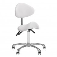 GIOVANNI CLASSIC 1004 profesionali meistro kėdė-balnas kosmetologams, baltos spalvos