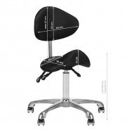 GIOVANNI CLASSIC 1004 professional master's chair-saddle for beauticians, black color