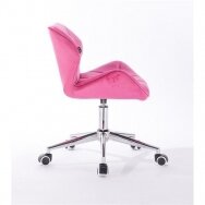 Professional craftsman&#39;s chair with wheels HR111K, raspberry velour