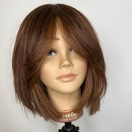 Professional head of natural hair for training hairdressers and stylists NICOLA, 35 cm