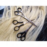 Professional Italian hair cutting scissors with convex blade and removable finger rest KIEPE RELAX 5.0