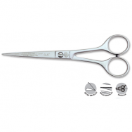 Professional Italian hairdressing scissors with convex blades and removable finger rest KIEPE SUPER COIFFEUR MICRO, 6.5