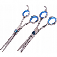 Professional hairdressing scissors set GEPARD BLUE 6.0