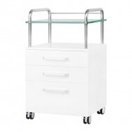 Professional cosmetic trolley for podological procedures 6053, white color