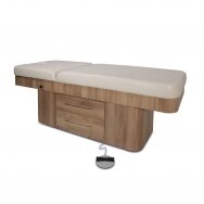 Professional bed REM LEGACY for massage and spa rooms with shelves