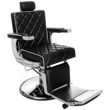 Profesionali barberio kėdė kirpykloms ir grožio salonams PRIMUS, juodos spalvos