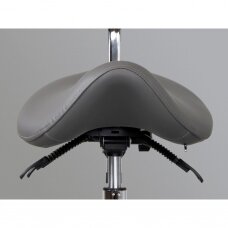Professional saddle-type craftsman&#39;s chair for beauticians and beauty salons Diana, gray color