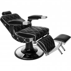 Profesionali barberio kėdė kirpykloms bei grožio salonams GLADIATOR, juodos spalvos