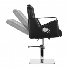 Professional barber chair for hairdressers and beauty salons GABBIANO VILNIUS, black color
