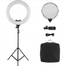 Professional large LED lamp for make-up artists with light adjustment + stand + mirror