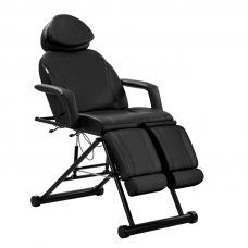 Профессиональное косметологическое кресло AZZURRO - кушетка для косметических процедур 563S, цвет черный