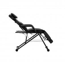 Профессиональное косметологическое кресло AZZURRO - кушетка для косметических процедур 563S, цвет черный