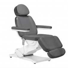 Professional electric cosmetology chair - bed SILLON CLASSIC, 3 motors, gray color