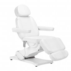 Professional electric cosmetology chair - bed SILLON CLASSIC, 3 motors, white color