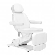 Профессиональное электрическое косметологическое кресло-кровать SILLON CLASSIC, 3 мотора, цвет белый