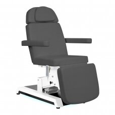 Professional electric cosmetology chair-bed for beauty salons EXPERT W-12D (2 motors), gray color