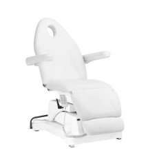 Professional electric cosmetology chair-bed SILLON BASIC, white color (3 motors)