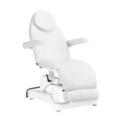 Professional electric cosmetology chair-bed SILLON BASIC, white color (3 motors)